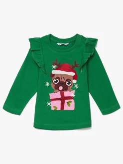 Luca & Lola Top Merry Pugbaby, Green