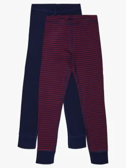 Luca & Lola Toto Lange Underbukser 2-pak, Navy/Stripes