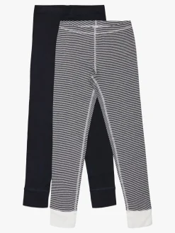 Luca & Lola Toto Lange Underbukser 2-pak, Black/Stripes