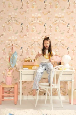 Majvillan Tapet Mermaid Reef, Sweet Pink