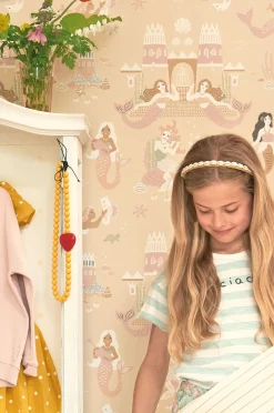 Majvillan Tapet Mermaid Reef, Sandy Beige