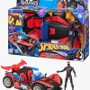 Marvel Spider-Man Epic World of Actionfigur med Bil - Miles Morales Remix Blast-Racer