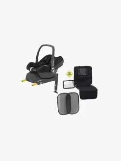 Maxi-Cosi CabrioFix i-Size Autostol Baby inkl. Base & Beemoo Tilbehørspakke, Black
