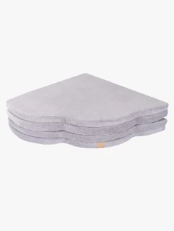 Meowbaby Foam Sammenklappelig Legetæppe Velour 160x160, Lysegrå
