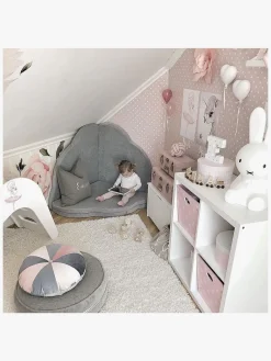 Meowbaby Foam Sammenklappelig Legetæppe Velour 160x160, Lysegrå