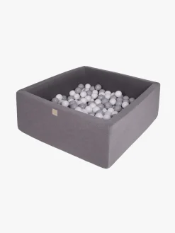 Meowbaby Kvadrat Boldbassin Bomuld 40x90, Mørkegrå