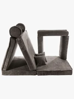 Meowbaby Play Premium Bygbar Sofa Kraftig Fløjl 80x50, Brun