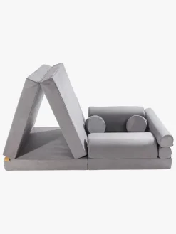 Meowbaby Play Premium Slimcord  Bygbar Sofa, Grå