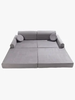 Meowbaby Play Premium Slimcord  Bygbar Sofa, Grå