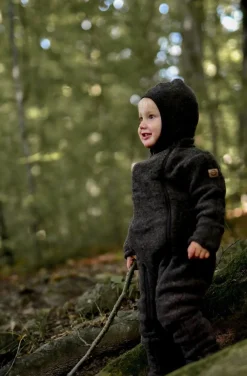 Mikk-Line Elefanthue Merinould, Dark Brown Melange