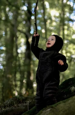 Mikk-Line Elefanthue Merinould, Dark Brown Melange