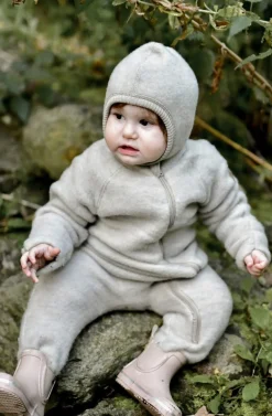 Mikk-Line Elefanthue Merinould, Melange Offwhite