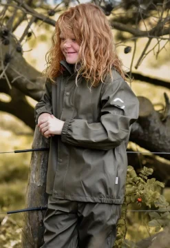 Mikk-Line Regnsæt med Seler, Dusty Olive