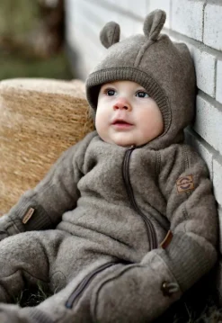 Mikk-Line Ulddragt Merinould med Ører, Melange Denver