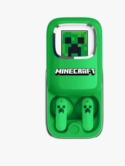 Minecraft Høretelefoner In-Ear TWS med LED, Grøn
