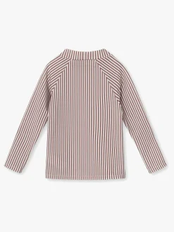 MINI A TURE Gani UV-trøje, Acorn Brown Stripes