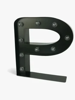 Minitude Bogstavslampe P, Sort