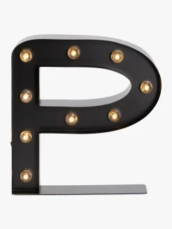 Minitude Bogstavslampe P, Sort