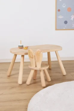 Minitude Minitude Nordic Skrivebord med Stol Kanin, Natur