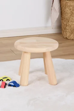 Minitude Minitude Nordic Skrivebord med Rund Skammel, Natur