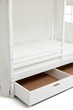 Minitude Nordic Jax Husseng 70x140, Sengehimmel & BabyMatex Madras Soft Plus + Sengeskuffe, Hvid