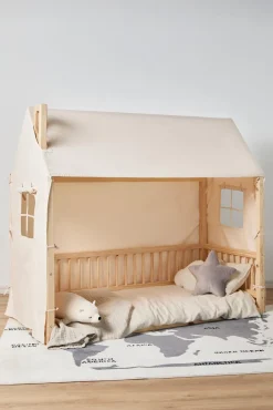 Minitude Nordic Mason Husseng 70x160 & BabyMatex Madras Soft Plus + Sengehimmel, Natur