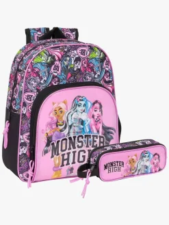Monster High Rygsæk 9,5L & Dobbelt Penalhus, Drama