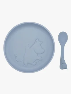 Mumitroldene Spisesæt Silikone, Sky Blue