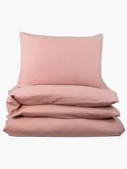 NG Baby Sengesæt Tremmeseng Musselin 100x130, Dusty Rose