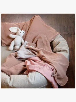 NG Baby Sengesæt Tremmeseng Musselin 100x130, Dusty Rose