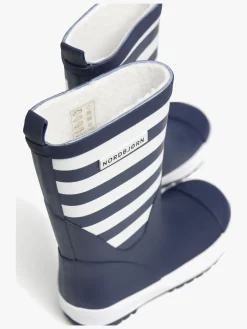 Nordbjørn Dunder Forede Gummistøvler, Navy/White
