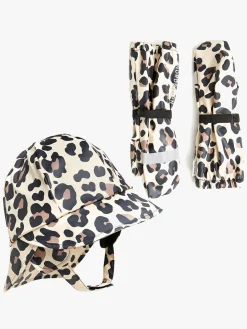 Nordbjørn Fjord Foret Regnhue & Vanter, Leopardy Brazilian Sand