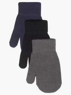 Nordbjørn Lillefjord Vanter 3-pak, Black/Quiet Shade/Eclipse