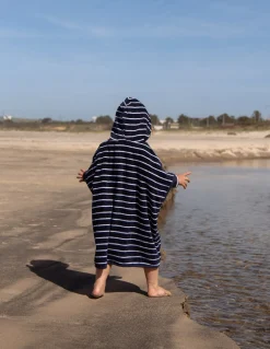 Nordbjørn Skrea Badeponcho, Navy Stripe