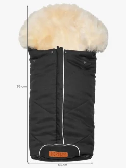 Nordlys Saga Lammeskindskørepose, Sort/Natur