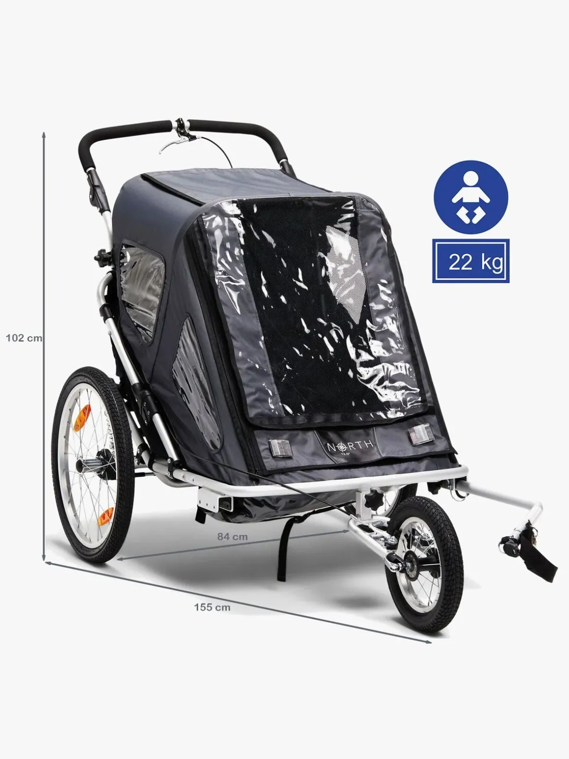 North 13.5 Speeder 2 Cykelanhænger, Blue