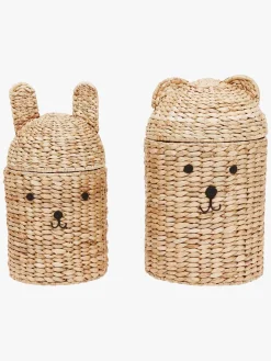 OYOY Bear & Rabbit Opbevaringskurv 2-pak, Nature