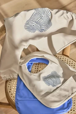 OYOY Erik Elefant Hagesmæk 2-pak, Beige/Blue