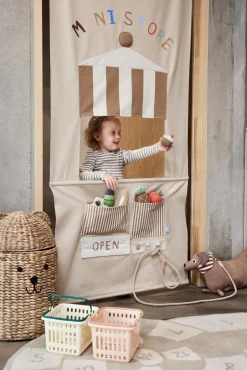 OYOY Mini Nautilus Hopscotch Gulvtæppe 100x112, Clay/Offwhite