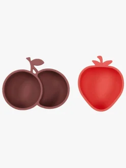 OYOY Yummy Strawberry & Cherry Skål, Cherry Red/Nutmeg