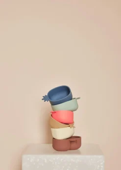 OYOY Yummy Strawberry & Cherry Skål, Cherry Red/Nutmeg