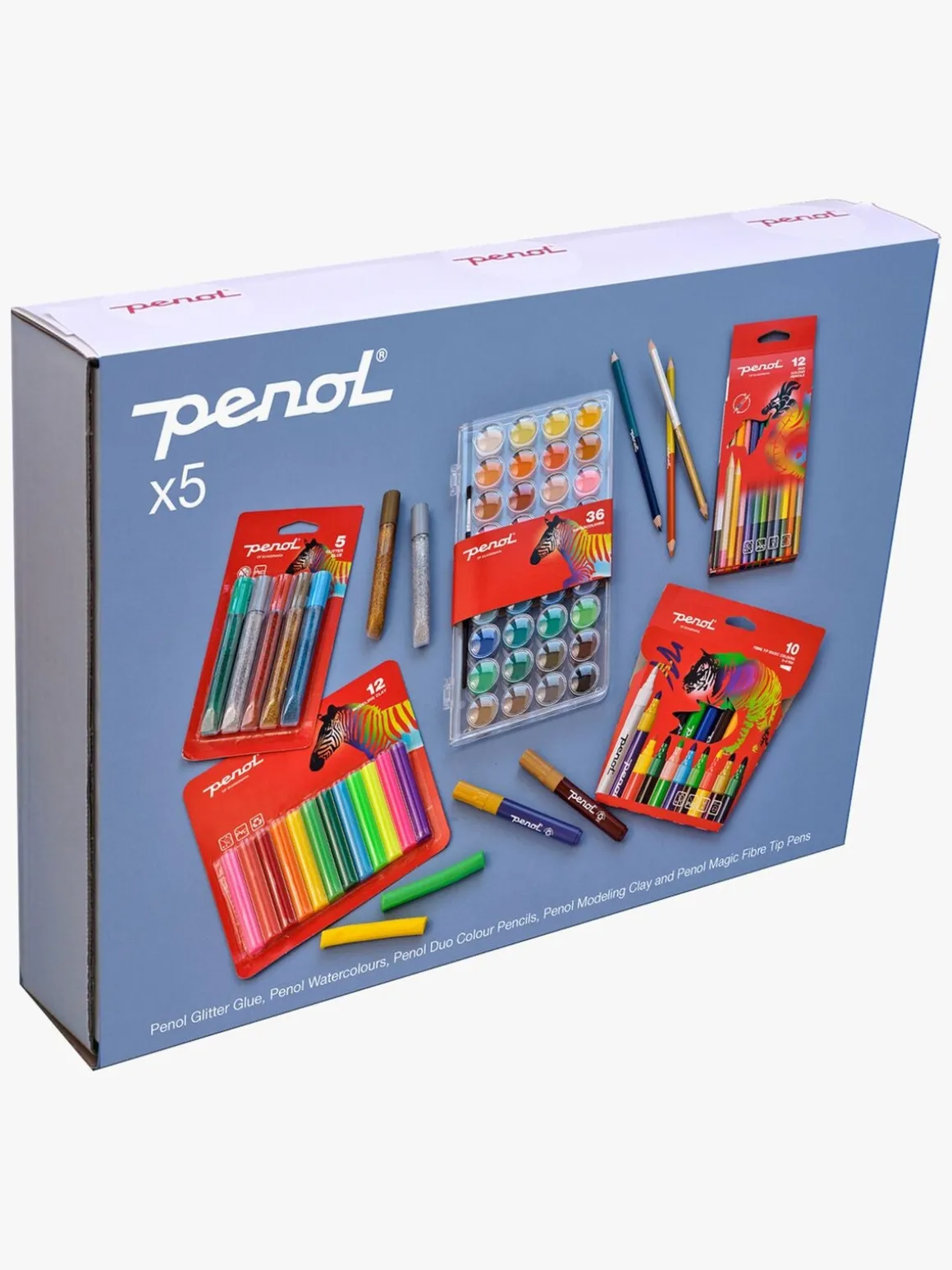 Penol Kreasæt Farvelægnngskasse 5-i-1