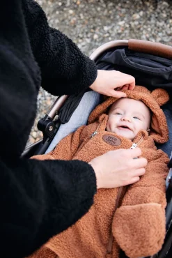 Petite Chérie Blanche Kørepose 2-in-1 Teddy, Mocha Mousse
