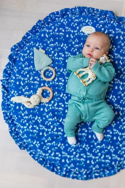 Petite Chérie Legetæppe Flæser Ø80, Deep Blue