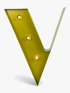 Petite Déco Bogstavlampe V, Guld