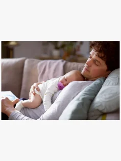 Philips Avent Curved Soothie 0-6 mdr., Lyserød