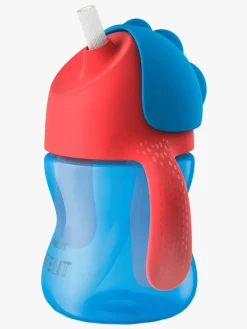Philips Avent Sugerørskop m. Håndtag 200ml, Blå/Rød