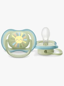Philips Avent Ultra Air Deco Sut 2-Pak 0-6m, Grøn/Blå