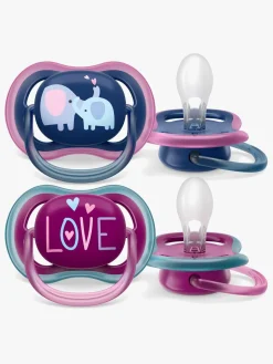 Philips Avent Ultra Air Deco Sut 2-Pak 18+m, Lyserød/Pink