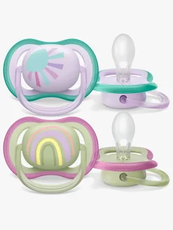 Philips Avent Ultra Air Deco Sut 2-Pak 0-6m, Grøn/Lilla